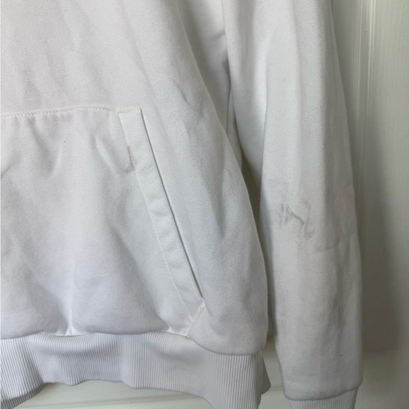 Puma White Hoodie with Silver Logo - Picture 3 of 6